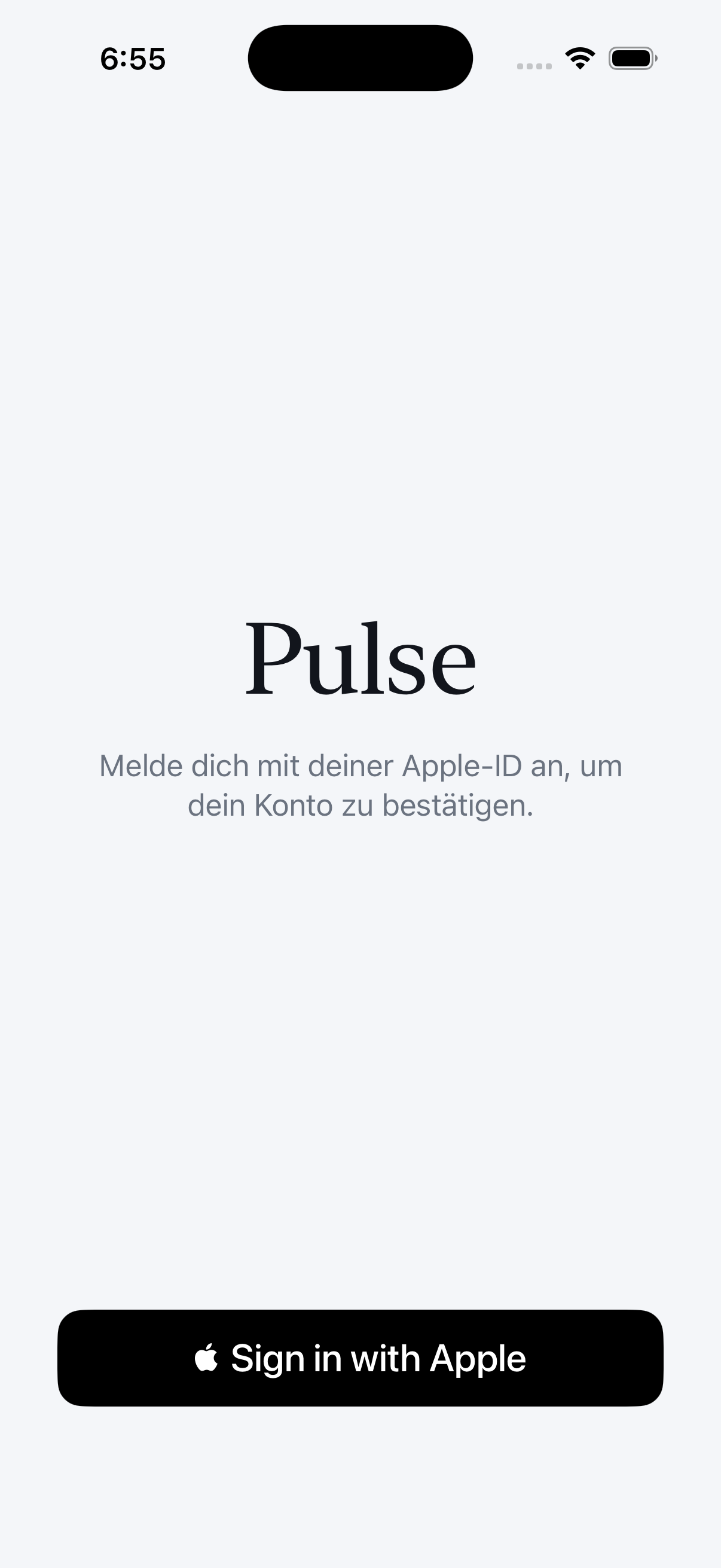 Pulse — Anmeldung